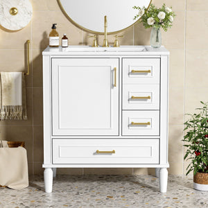 Traditional Bathroom Vanity Set With Soft Close Doors