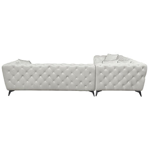 Atronia - Sectional Sofa With 4 Pillows - Beige Fabric
