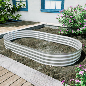 Heavy Duty Galvanized Raised Garden Bed Kit For Vegetables, Flowers & Herbs