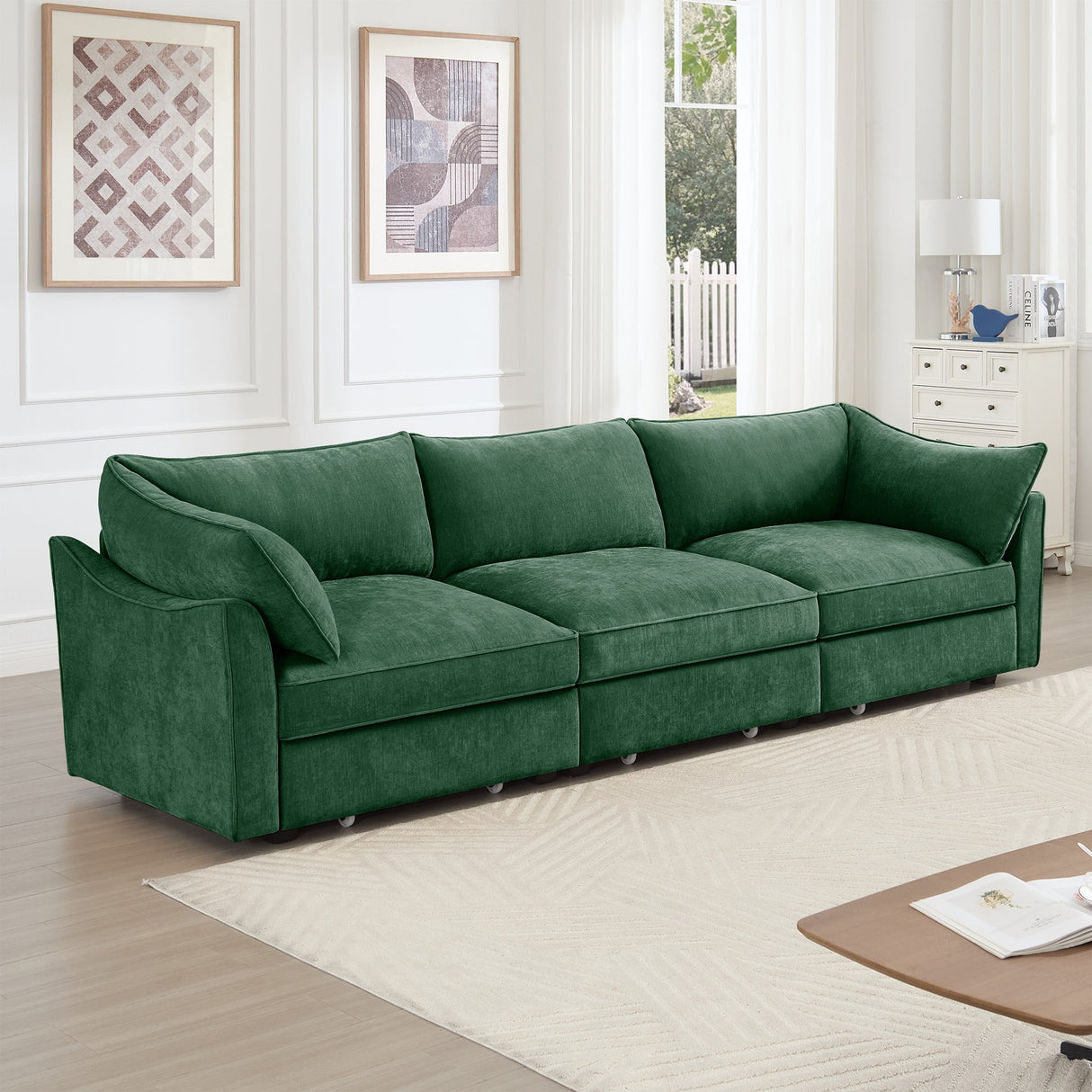 3 Seater Sofa With Storage Pull Out Drawers