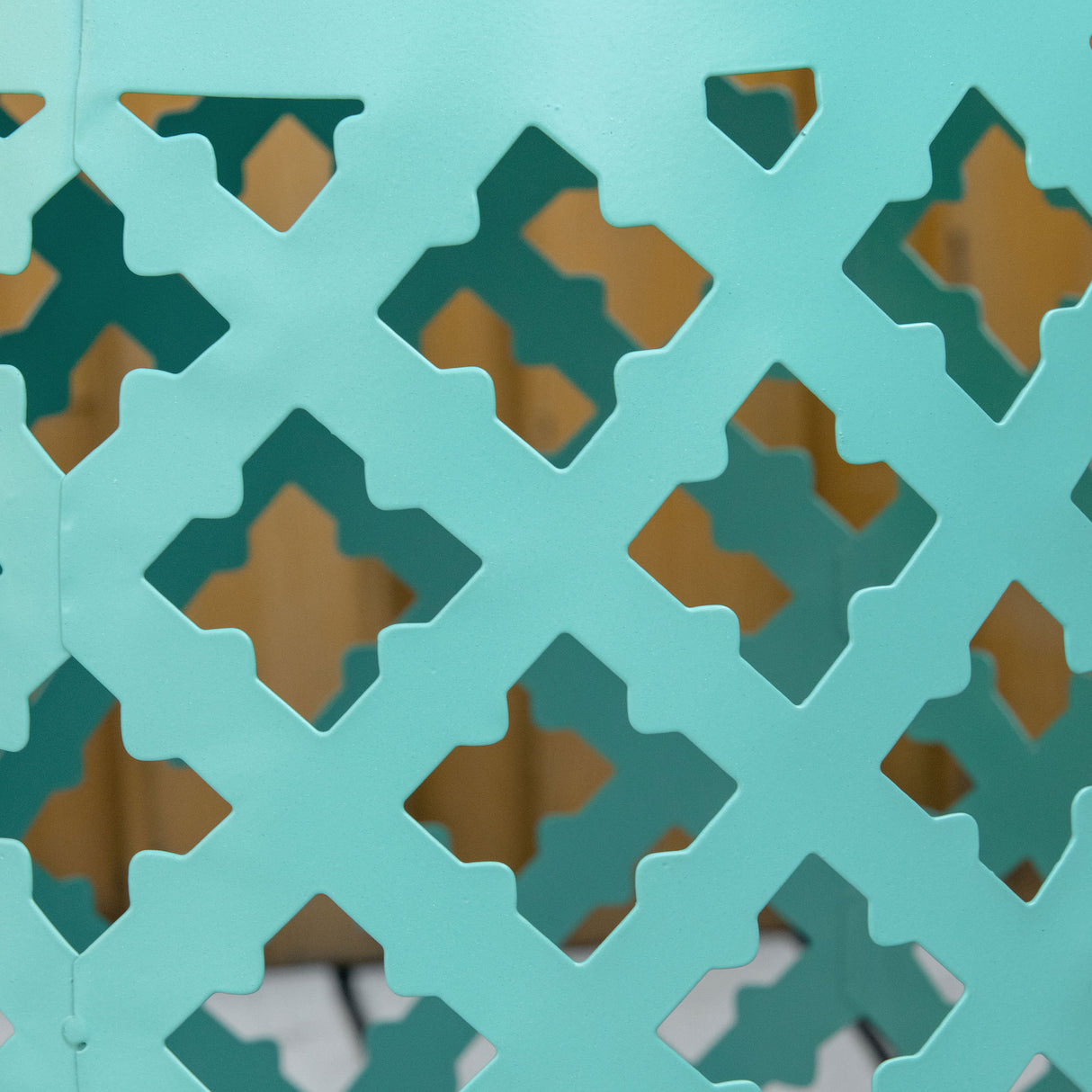 12" patio round side table, blue