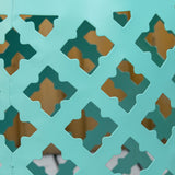 12" patio round side table, blue