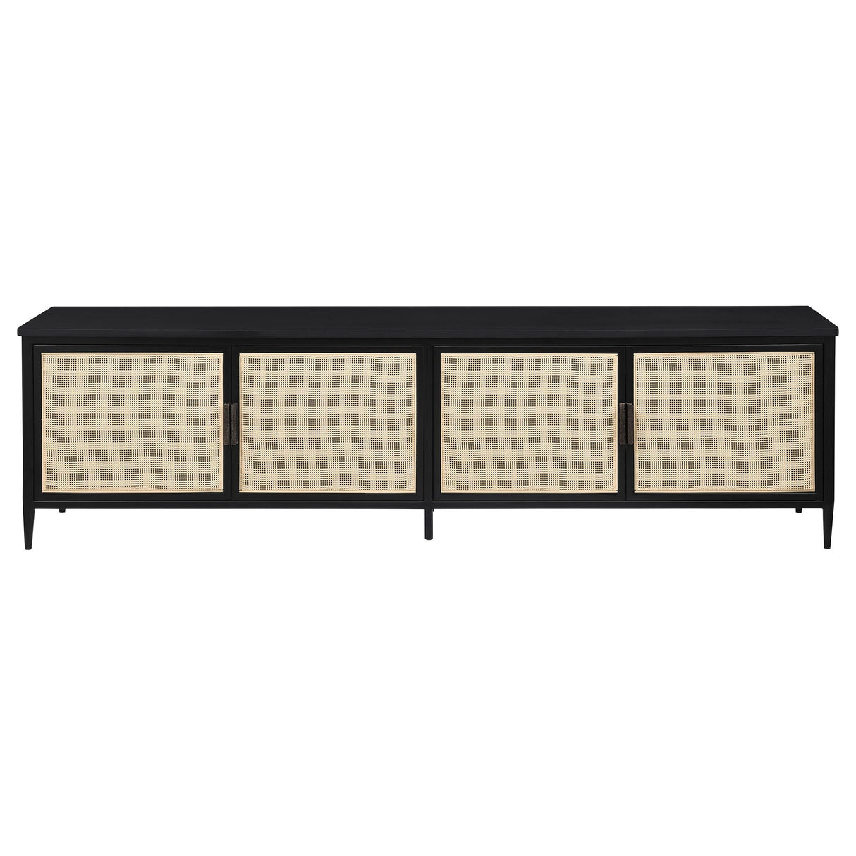 Amherst 4-door 78-inch Metal TV Stand Media Console Black