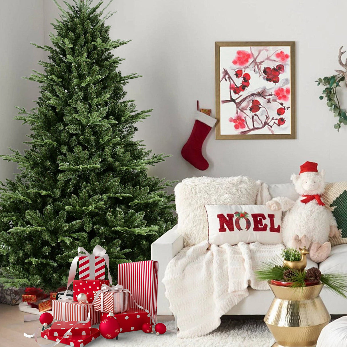 Full-Shaped 7.5FT Christmas Tree with 2441 Tips