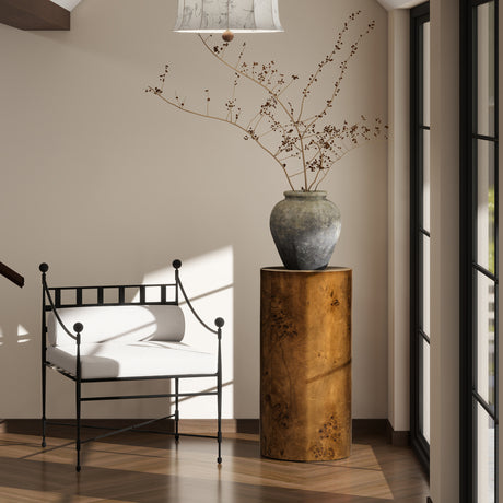 Nebula-29.5'-Burl-Accent-Pillar-Side-Table,-Medium-Brown-Walnut-Burl-Wood-Accent-Table