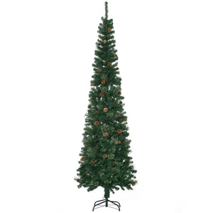 HOMCOM 7.5 Foot Pencil Artificial Christmas Tree