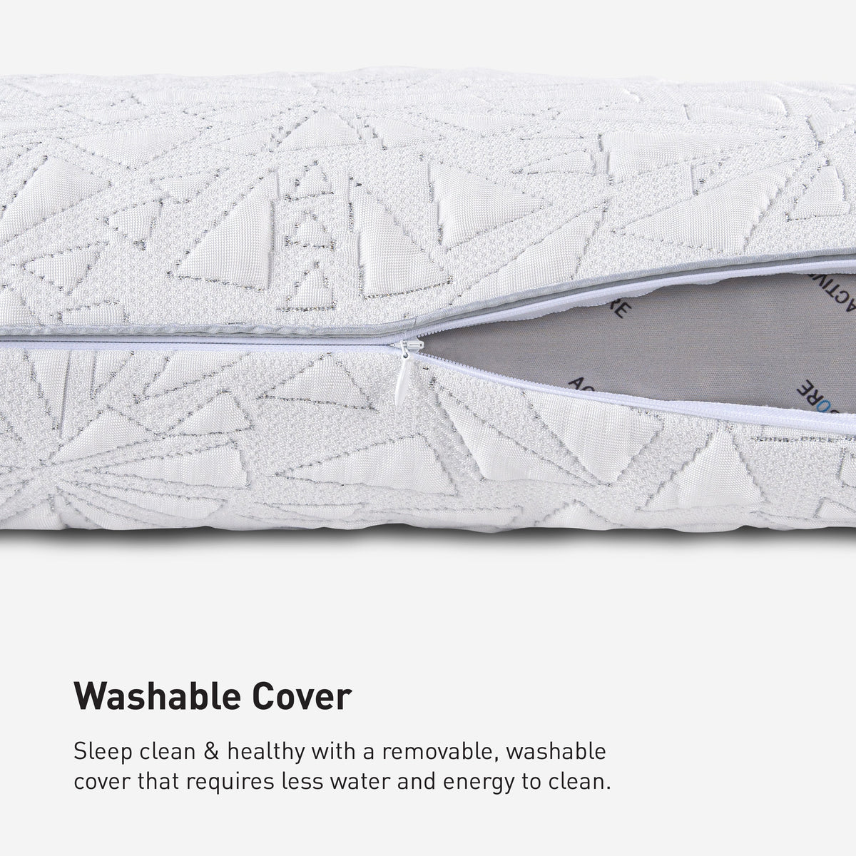 Storm Performance Cooling Pillow with Instant-Cooling Cover - White
