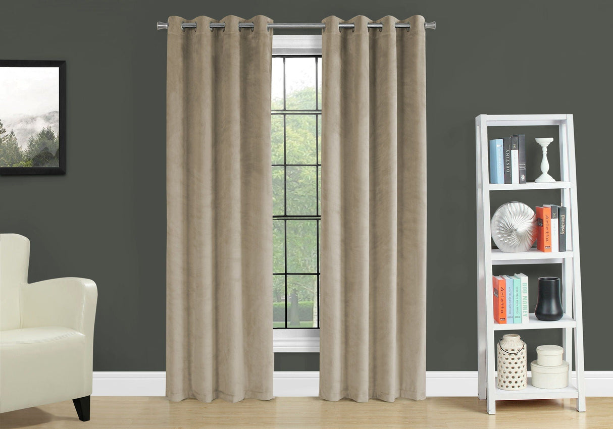 2 Pieces Set Curtain Panel Room Darkening Grommet