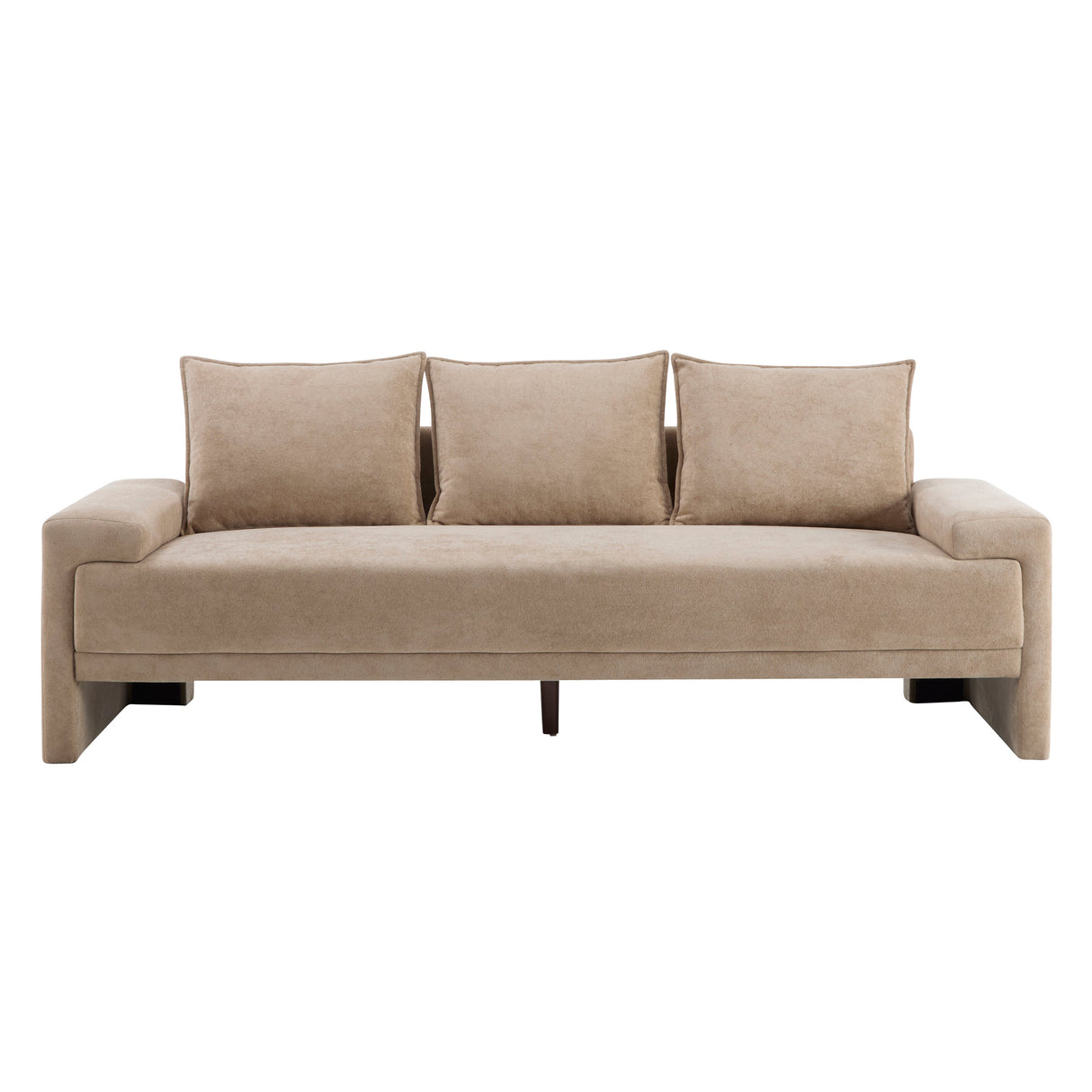 Algora 84.5 in. 3 Seater Modern Upholstered Velvet Sofa, Nomad