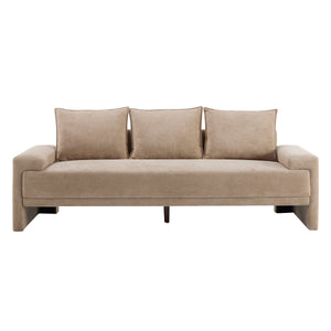 Algora 84.5 in. 3 Seater Modern Upholstered Velvet Sofa, Nomad