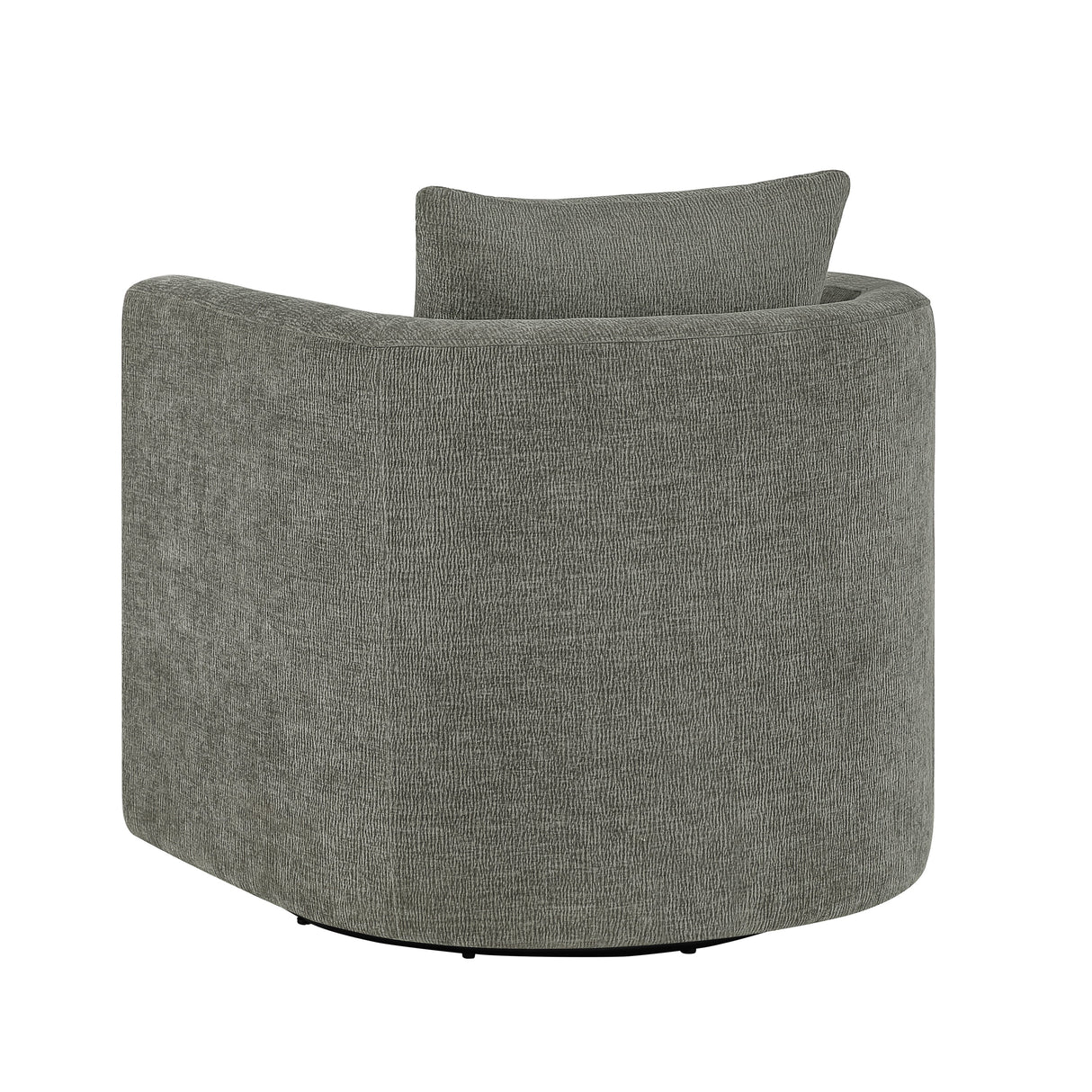 Sutton Light Grey Performance Fabric Swivel Barrel Chair