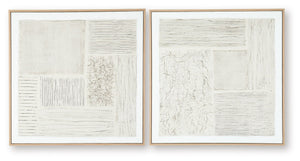 Andorfield - Wall Art Set (Set of 2) - Beige / Black / White