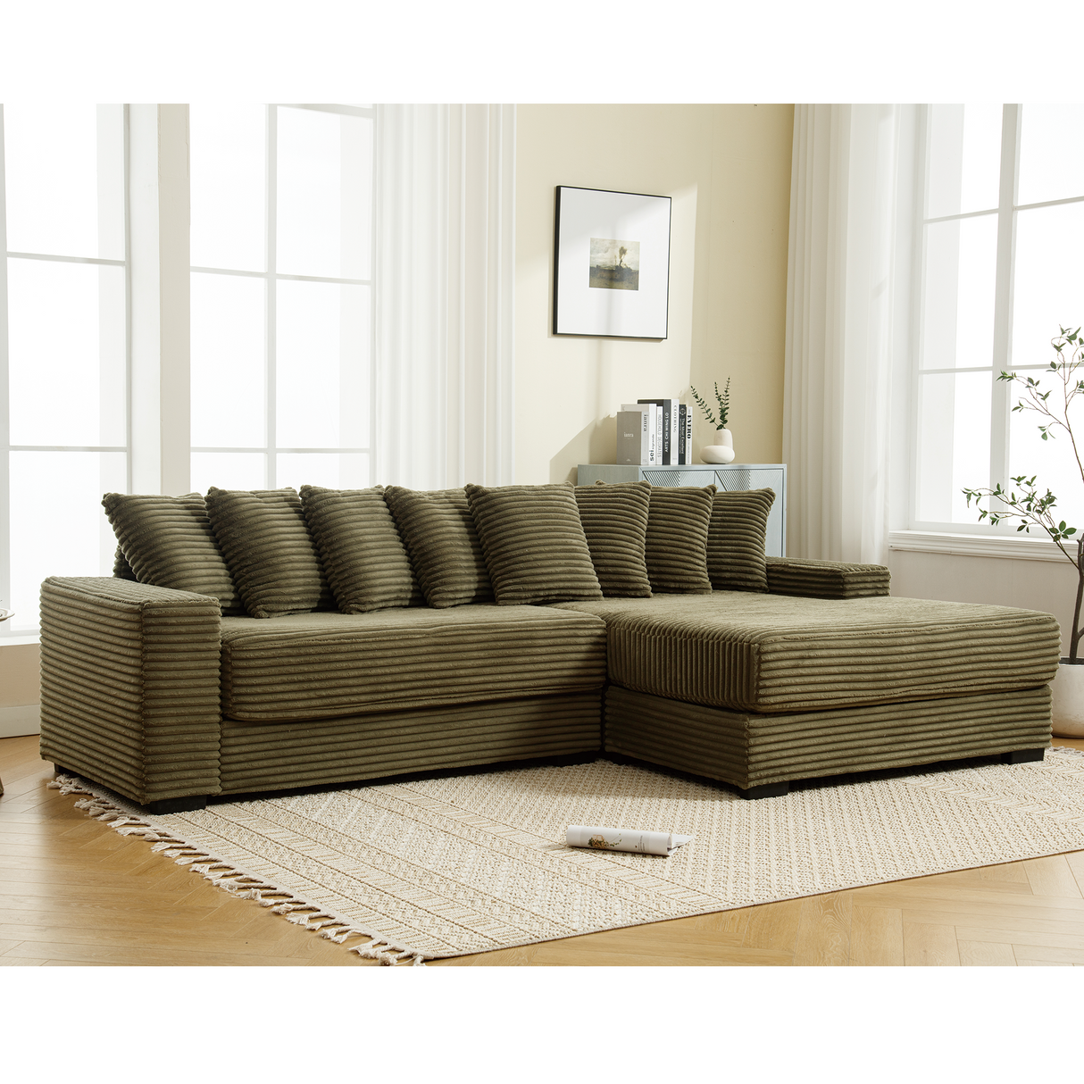 Oversized Two-Piece L-Shaped Sofa