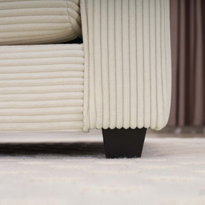 Modern Classic Fabric Single Chair Deep Seat Sofa With Pillow