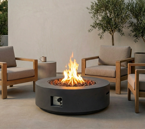 40' Round Outdoor Propane Fire Pit Table