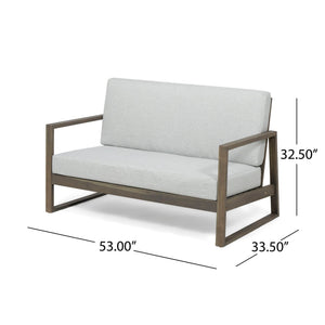 Belgian - Loveseat & Coffee Table Set With Water Resistant Cushions