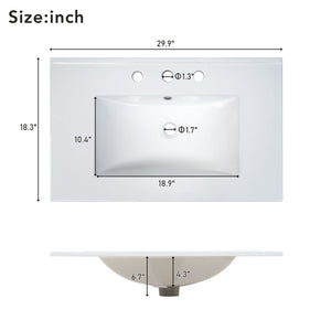 Bathroom Vanity With Soft Closing Mechanism - Black