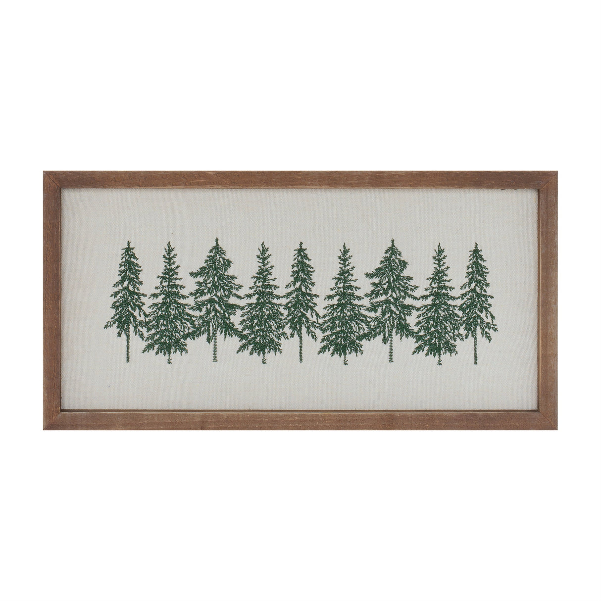 Embroidered Pine Tree Wall Art 16"L
