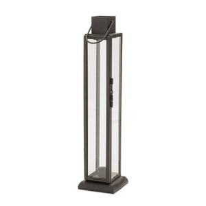Modern Iron and Glass Taper Candle Lantern 15.75"H
