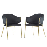 Modern Upholstered Dining Chair with Frame and Plush Comfort
