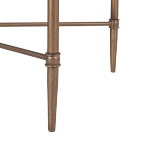 Metal Rectangle Coffee Table With Tempered Glass Top - Bronze