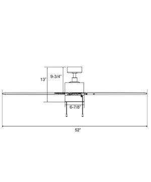 52" Aldea 4-Blade Ceiling Fan Oil Rubbed Bronze Motor Finish and Walnut Blade Finish with Integrated LED Light