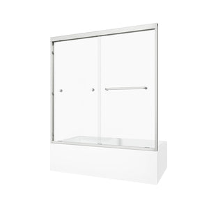 55-60" W x 60" H Brushed Nickel Double Bypass Sliding Shower Door