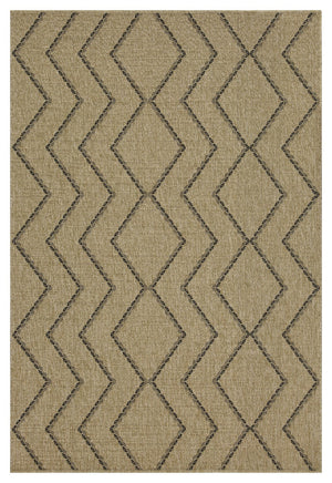 Earth GC_NTL1010 Jute/Black Indoor/Outdoor Area Rug