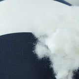 2-Piece High Back Chair Cushion Set, Navy Blue/White