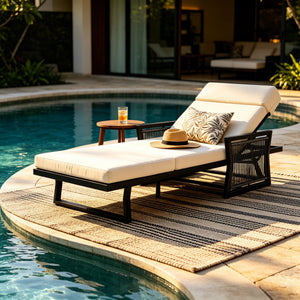 Black Mix Chaise Lounge Set