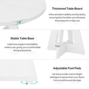 Round Dining Cross Base Kitchen Table