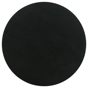 Dianella Round Pedestal Base Accent Side Table Black Stain