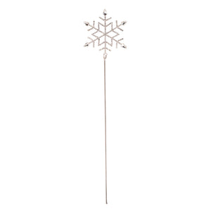 Jeweled Snowflake Stem (Set of 4); Silver