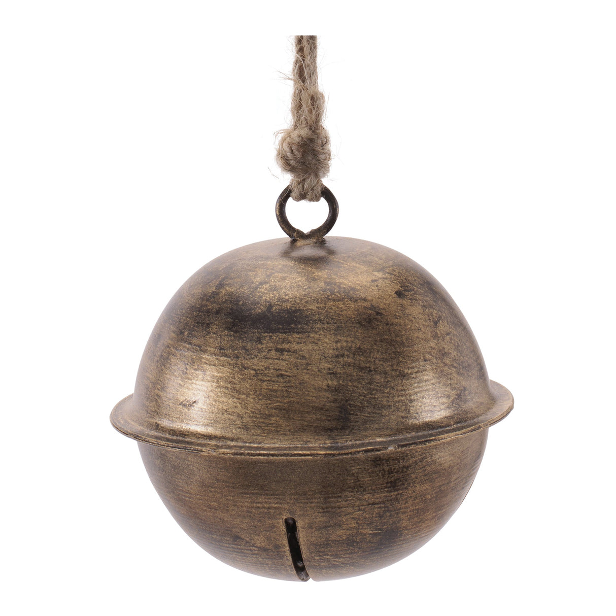 Iron and Jute Bell Ornament Set of 8 – 3" & 4"D