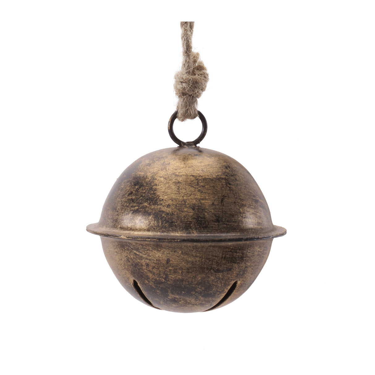Iron and Jute Bell Ornament Set of 8 – 3" & 4"D