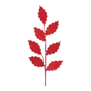 Stripe Stitched Leaf Spray (Set of 6)