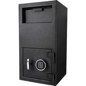 Solid Steel Keypad Depository Safe with Digital Access - Black
