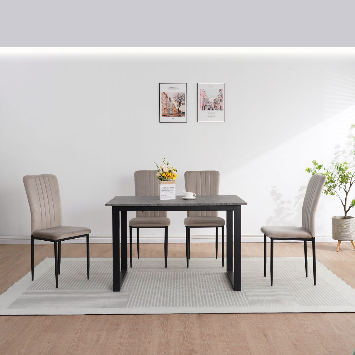 Velvet Dining Chairs for Dining Room (Set of 4)