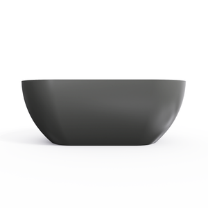 59 Inch Solid Surface Oval Freestanding Bathtub