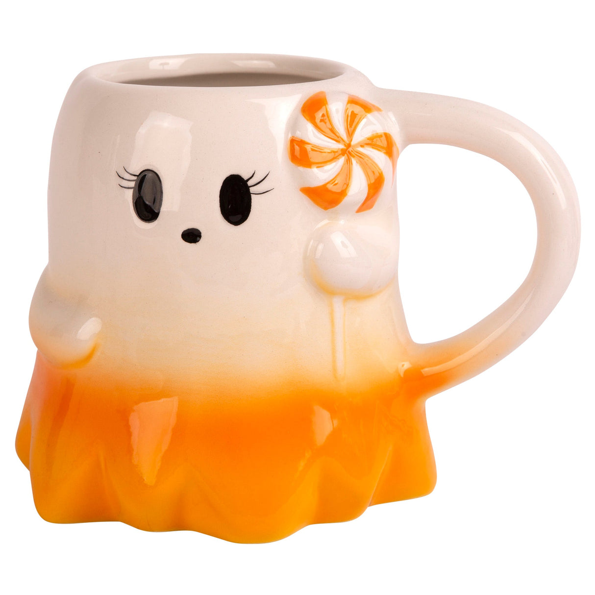 20oz Ghost Mug With Orange Lollipop