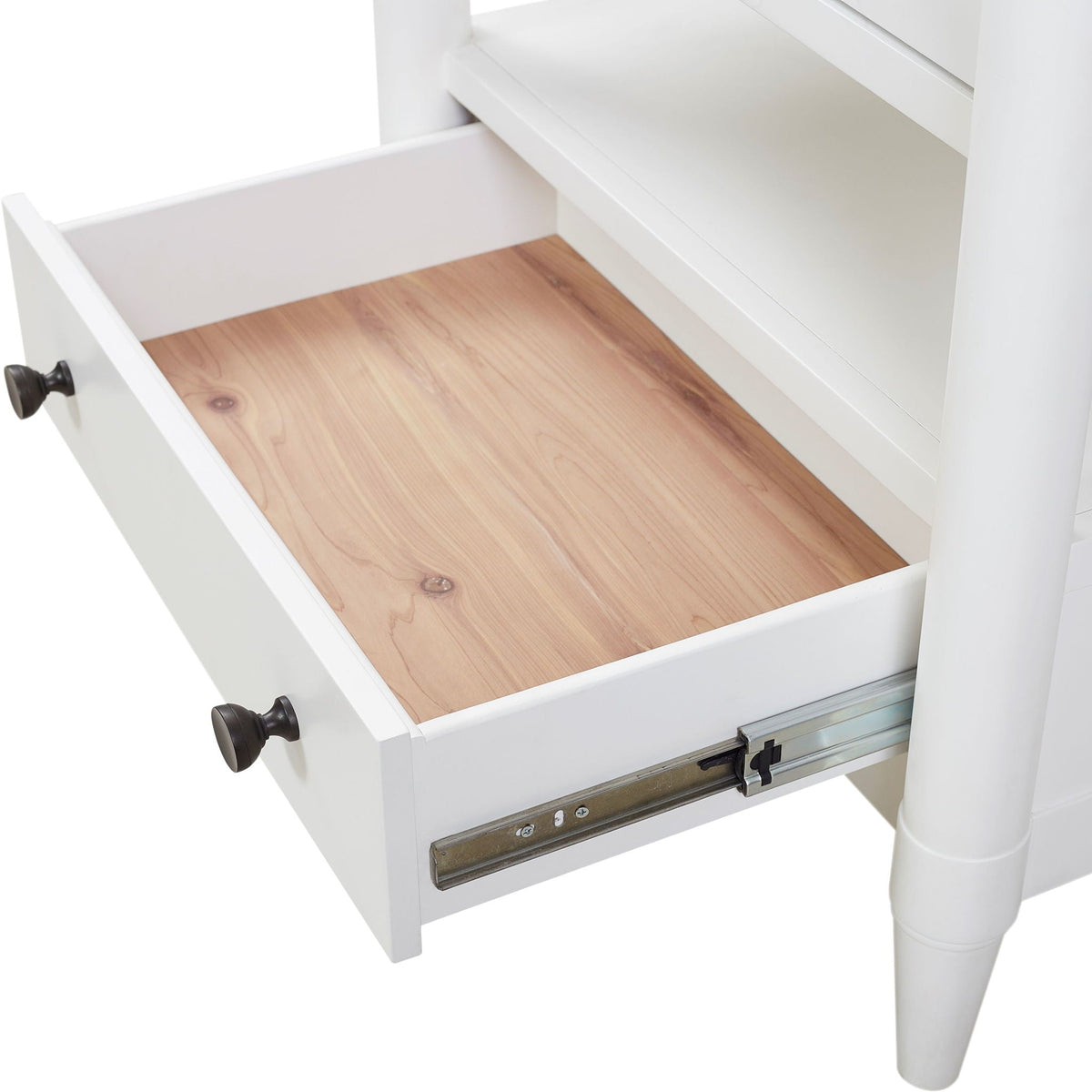 Open Nightstand With 2 Drawers