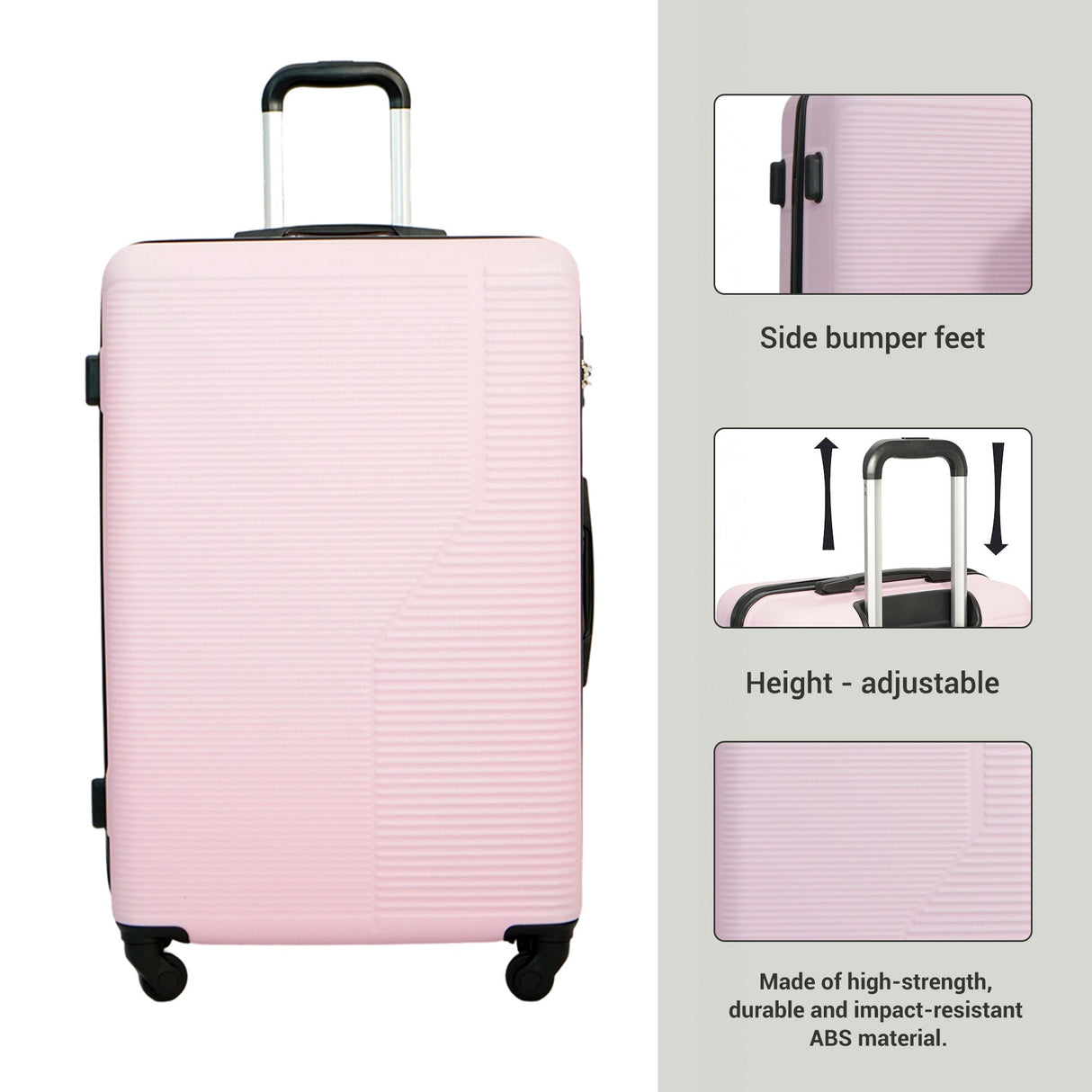 7-Piece Luggage Set ABS Lightweight & Durable with Spinner Wheels