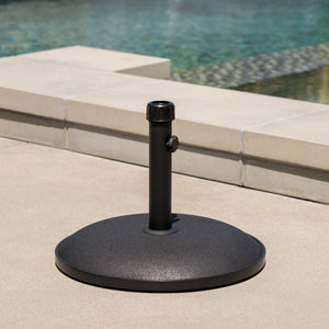Stylish Concrete Umbrella Base with Iron Support Pole