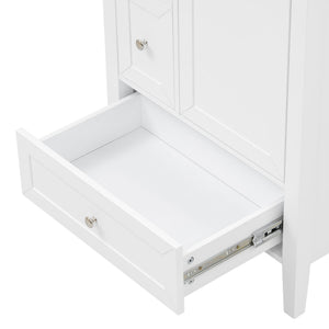 Modern Bathroom Vanity With Sink, Soft Close Drawers & Door, Storage Rack