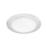 Designer Swirl 9' Plastic Dessert Plates Set of 4, Crystal Clear Plastic Plates