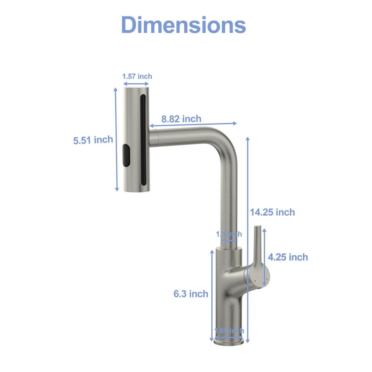 Drop-In Kitchen Sink With Pull-Out Faucet And Soap Dispenser