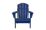 Folding adirondack chair with dual cup holders