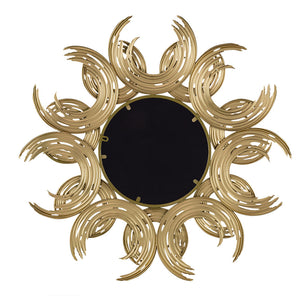 38' Sunburst Metal Decorative Mirror with Gold Finish