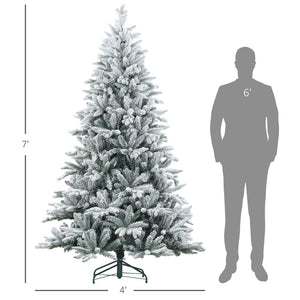 HOMCOM 7ft Snow Flocked Artificial Christmas Tree
