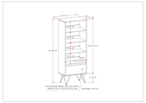 Chase - Tall Bookcase - Rustic Natural Aged Brown